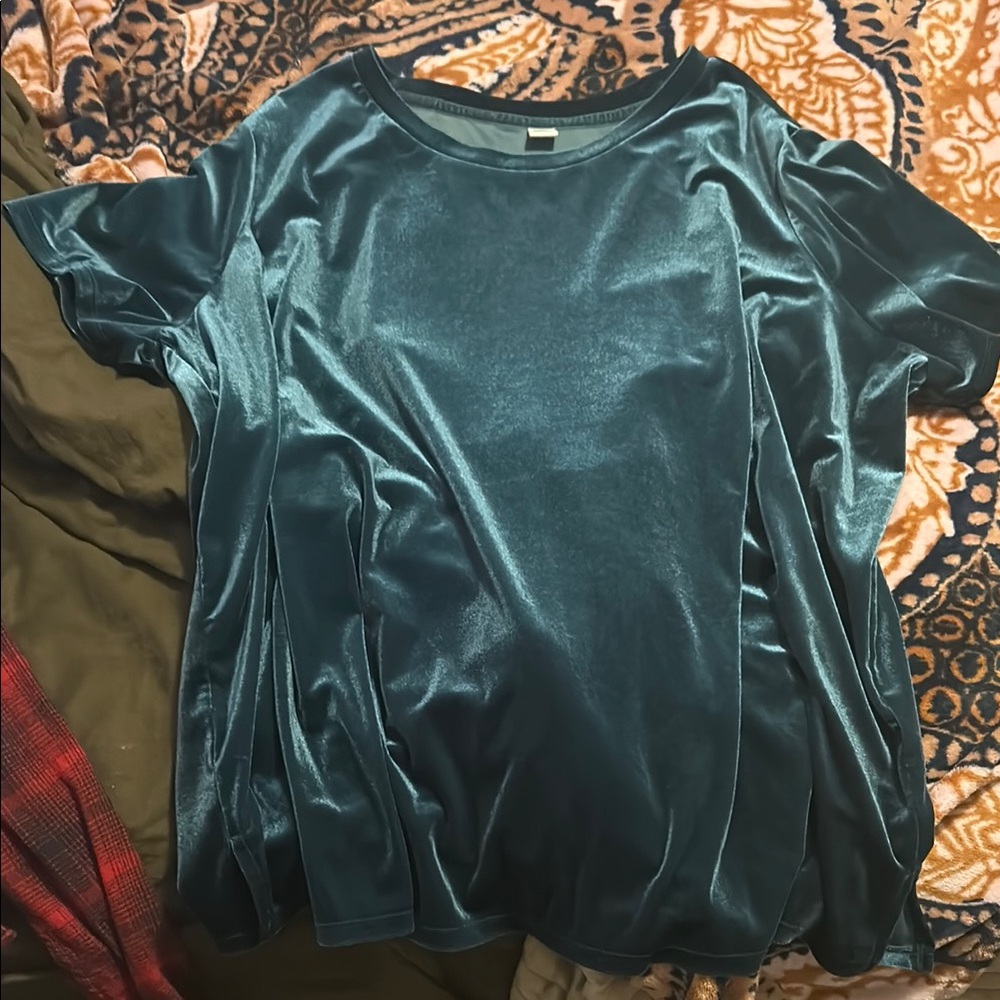 Old Navy Blue Green Oversized Relaxed T-Shirt